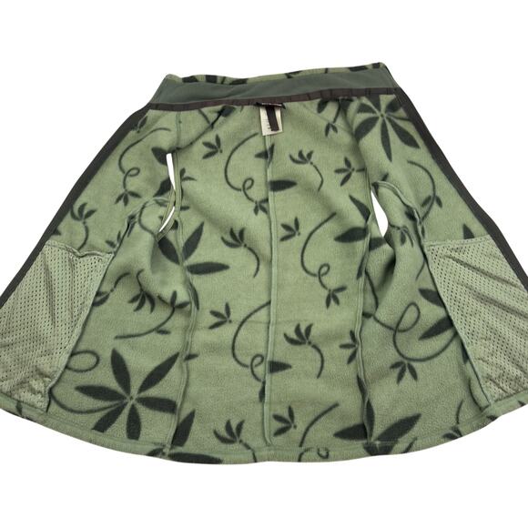 Patagonia Vintage Rare Synchilla Fleece Green Floral Printed Vest Women's Size M - Picture 3 of 7